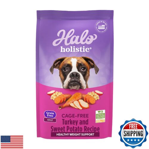 Halo Holistic Dog Food Cage Free Turkey and Sweet Potato Formula, Grain Free