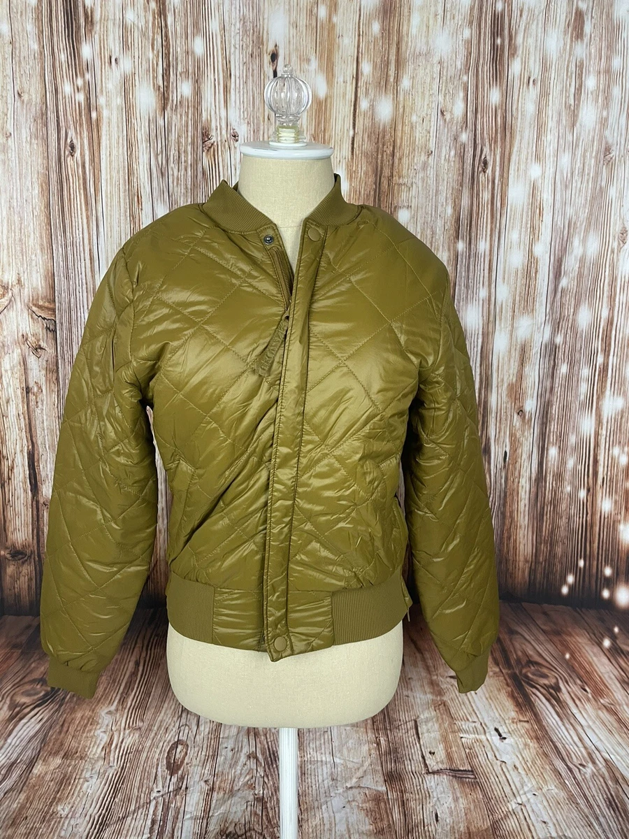 Green puffer hotsell bomber jacket