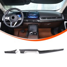 Black Wood Center Console Dashboard Panel Cover Trim For Bmw X1 2023-2025