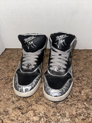 Reebok Reverse Jam Negro Gris monopolio para hombre Talla 8.5 EE. UU. 8 1/2  Jam Serie Rara | eBay