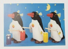 Vintage Steiff Postcard Peggy Penguin Knopf Im Ohr Red Back