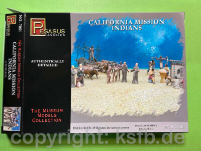 1:72 Pegasus #7051 Wilder Westen Kalifornien Mission Indianer Pater Christentum