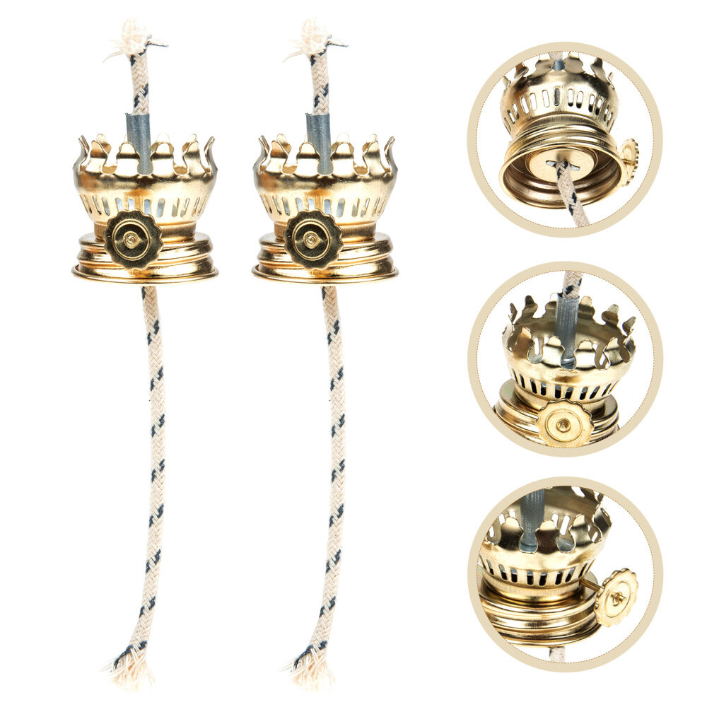 2 Sets Household Kerosene Oil Lamps Fittings Vintage Oil Lamps