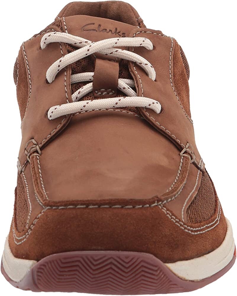 Mens Clarks Langton Lane Casual Shoes - Tan Nubuck, Size 7.5  display picture 2