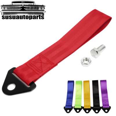#ad JDM Universal High Strength Sport Racing Tow Strap Front Rear Bumper Towing Hook $8.98