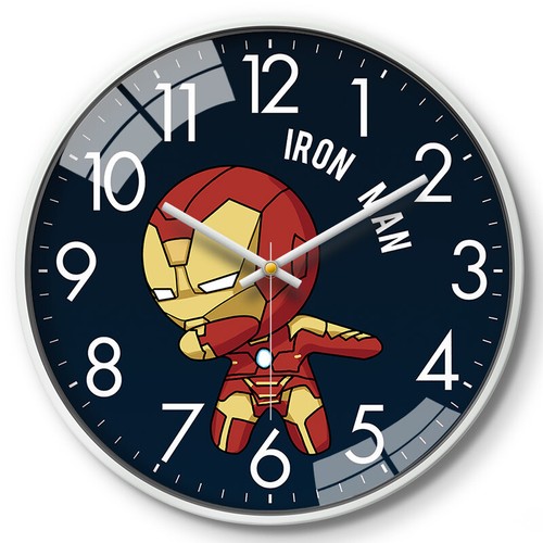 Spider-Man Iron Man Captain America Wall Clock Silent Continuous Second Hand - Picture 13 of 25