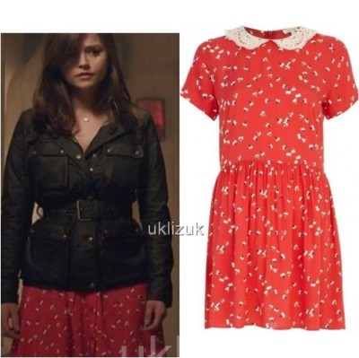 River Island Cosplay Alt Red Floral Tea Skater Dress Size 12