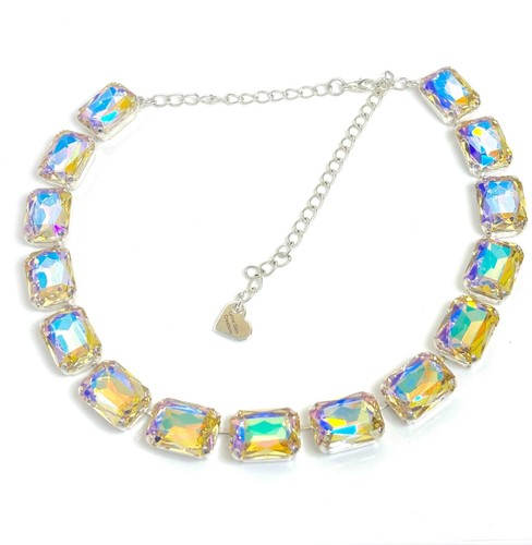 Clear AB Crystal Georgian Collet Necklaces Anna Wintour Style Anniversary Gift - Picture 2 of 6