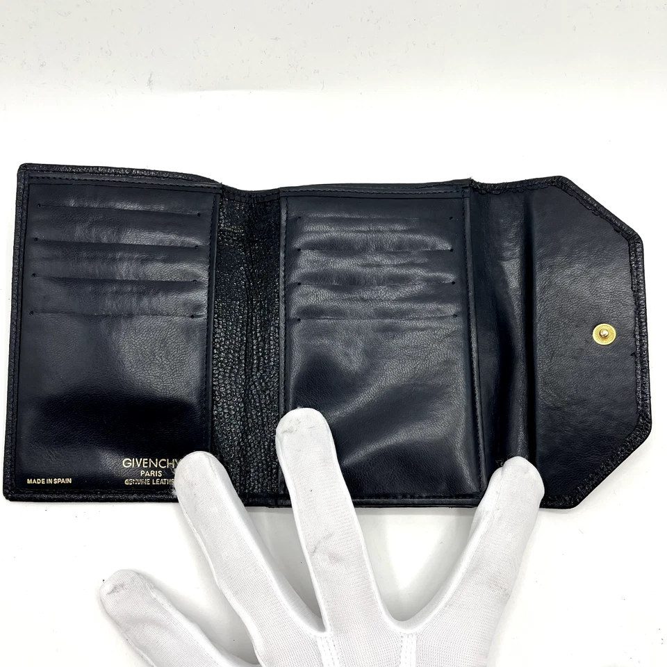 GIVENCHY Cartera Compacta de Cuero 4G Cartera Plegable Auténtica de Japón Foto 4 de 4