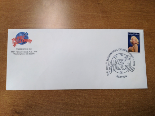 MARILYN MONROE STAMP -WASHINGTON DC  PLANET HOLLYWOOD STATION HAND CANCELLED - Picture 1 of 1