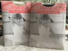 Capezio Footed Tights Nude and Black Style 3C Size M Child Lot of 4