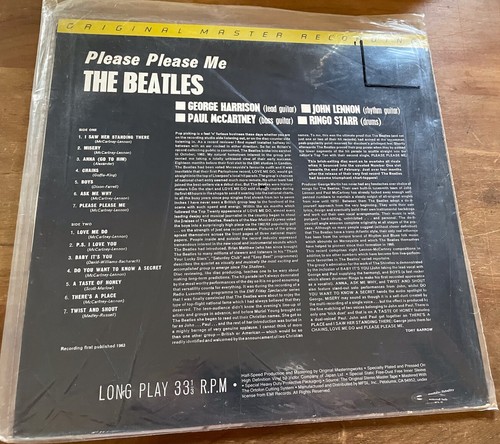THE BEATLES - “PLEASE PLEASE ME” MFSL Original Master Recording SEALED! - Picture 2 of 2