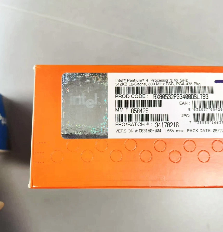 1X Brand new in box Intel Pentium 4 CPU SL793 3.4GHz 512KB 800MHz 478 processor - Image 4 of 4