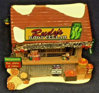 2015 Dept. 56 The Original Snow Village: Root Cellar Canned Goods ceramic 7''