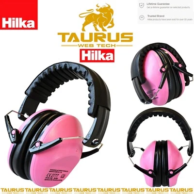 HILKA-TOOLS HILKA Junior Children's Ear Defenders Pink Padded CE Approved Noise 27 Decibels