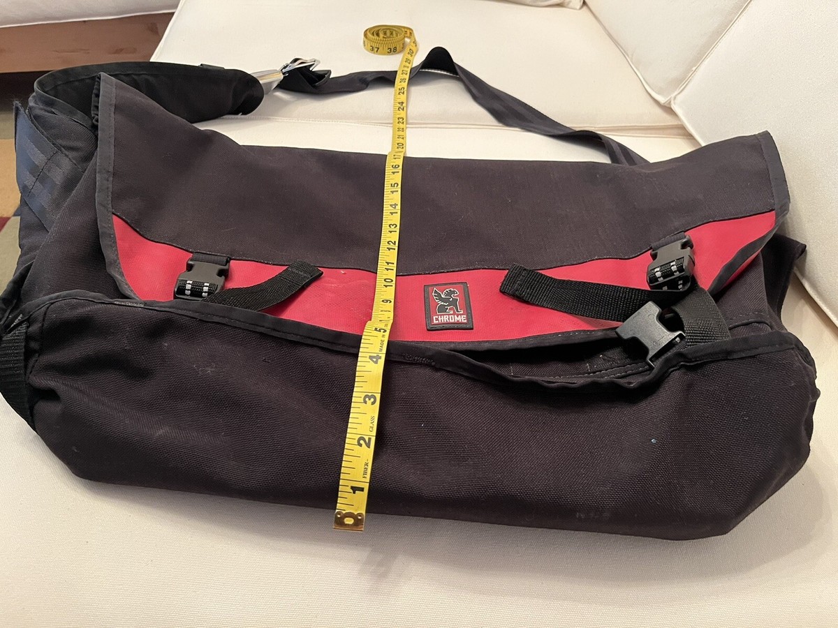 Chrome Black/Red Made in USA Canvas Messenger Bag | eBay