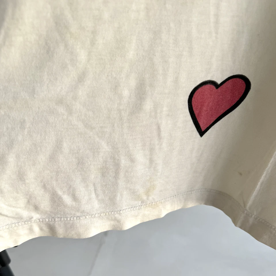 Moschino Jeans 90's Unisex Small Pale Blue Smile Angel Tshirt Made In Italy - Image 4 of 4