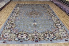 Vintage Handmade Oriental Traditional Wool Carpet Large Grey Carpet 380 X 260 CM