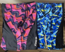  2 Flow SPLICE Men's Jammers Swim Size 28 Drawstring Colorful 9" Inseam Funky