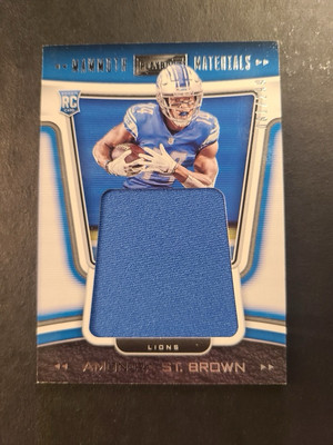 2021 Panini Playbook - Mammoth Material Amon-Ra St. Brown #MAM-ASB 81/299