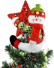Snowman Christmas Tree Topper - Unique Holiday Decor  Versatile Home Accent