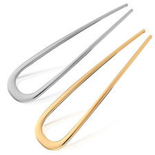 2Pcs Metal French Hair Pins for Thick Hair, U-Shaped Stick Hair Pins Metal Ha...