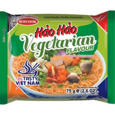 Vina Acecook, Mi Chay Hao Hao Instant Noodles Vegetarian Flavor 2.7 Ounce Pac...