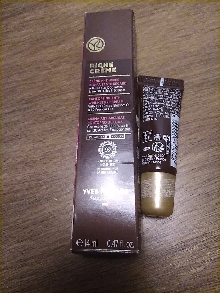 Yr CRÈME EYE CREAM 14ml – ANTI-RUGAS E CONFORTO +Rich Lip Palm novo em folha 2/28 - Imagem 2 de 3