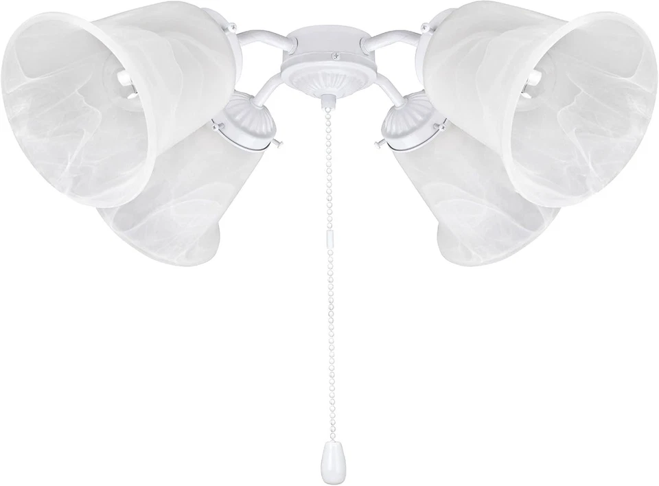 Modern White Ceiling Fan Fitter Kit with Easy Remote Control - LED Compatible - Image 4 of 4