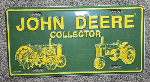 John Deere Collector License Plate Green Yellow Tractor Graphics
