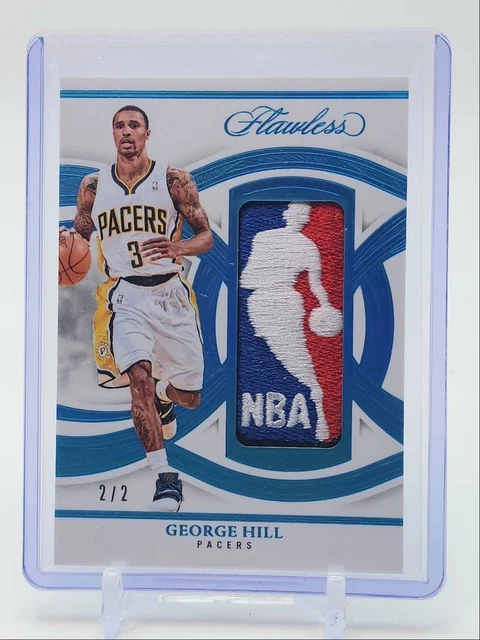 GEORGE HILL 2024-25 FLAWLESS LOGOMAN PATCH PLATINUM 2/2 Q5759