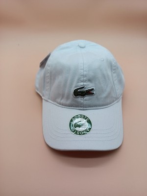 Lacoste Mütze Weiß Großes Logo Grün