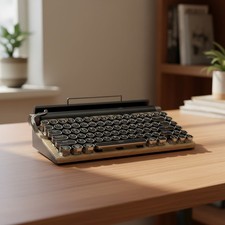 Retro Typewriter-Style Mechanical Keyboard - LED Backlit 83 Keys, Bluetooth 5.0