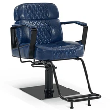 BarberPub Barber Chair with Headrest, Metal Hydraulic Reclining Salon Chair 3068