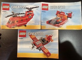 LEGO CREATOR Red Rotors (31003) 3-in-1 Building Kit - 100% Complete with Manual