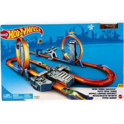 Hot Wheels Total Turbo Takeover Track Set New Open Box Verified Complete FTB69