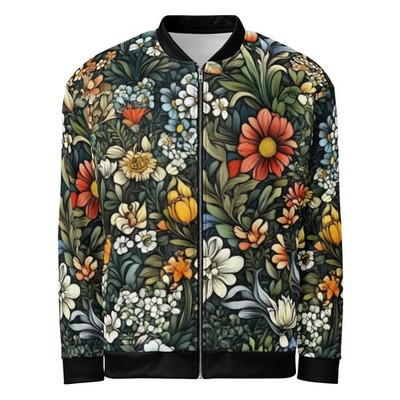 Vintage William Morris Floral Design Bomber Jacket | Wildflowers Pattern