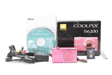  MINT w/Box Nikon COOLPIX S6200 16MP Digital Camera Pink tested from JAPAN