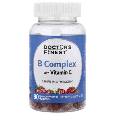 B Complex with Vitamin C Gummies, Strawberry, 90 Gummies