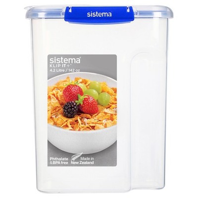 Sistema KLIP IT+ 4.2L Cereal Storage Container, Stackable & Airtight Food Pan...