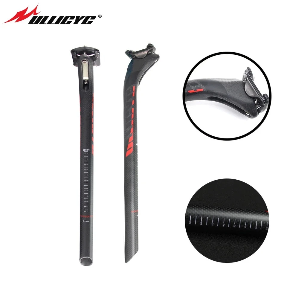 20Degree Carbon Seatpost 27.2/30.8/31.6*400mm MTB/Road Cycling Seatpost Parts - Image 3 of 4