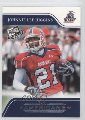 2007 Press Pass All Americans Johnnie Lee Higgins #77 Rookie RC 3js