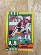 1990 Topps.          Roger Craig          # 28.             1000 YARD CLUB