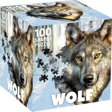 MasterPieces - Wolf 100 Piece Shaped Jigsaw Puzzle