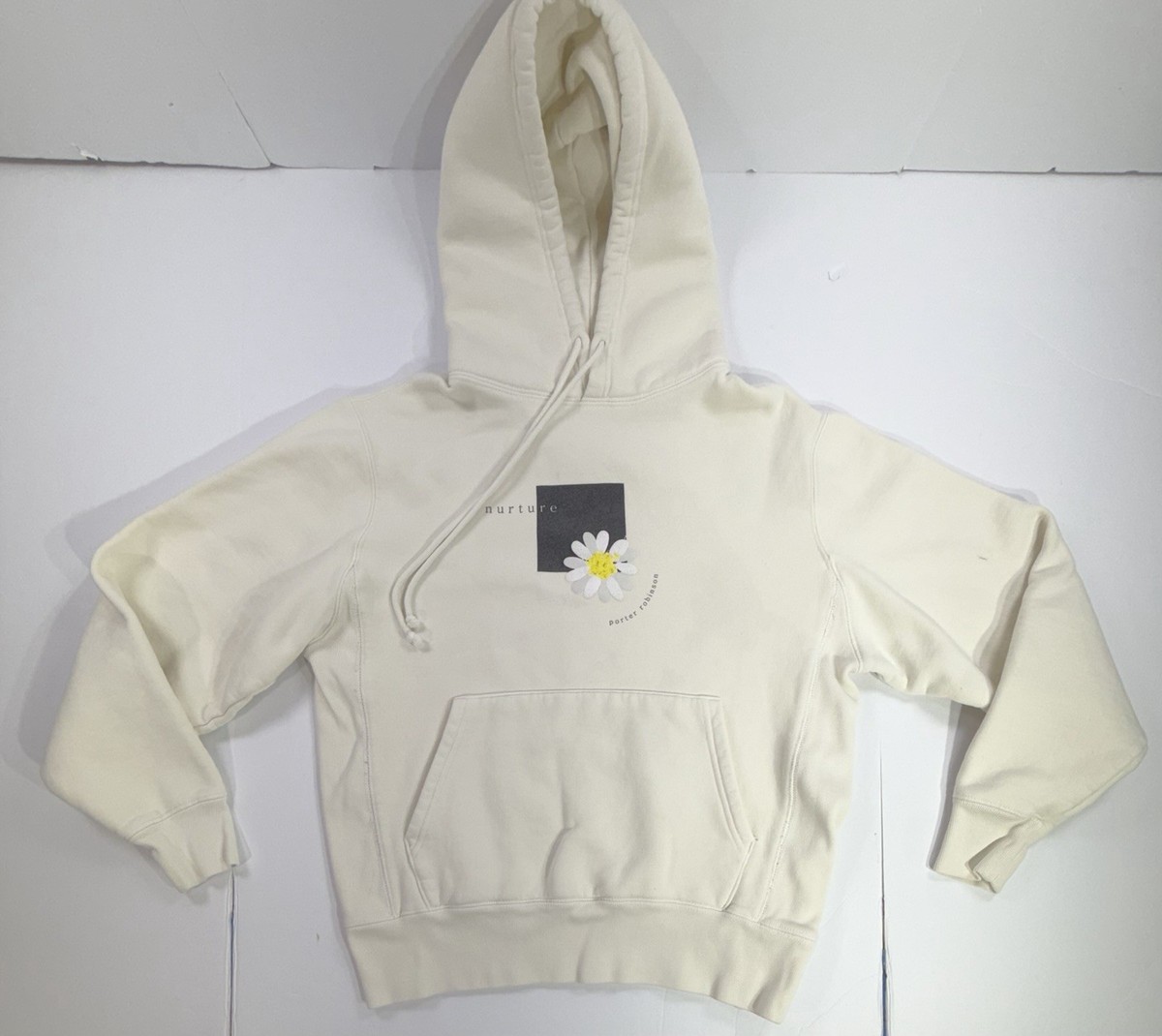 Porter Robinson Nurture Hoodie Small Cream Daisy Graphic Tour