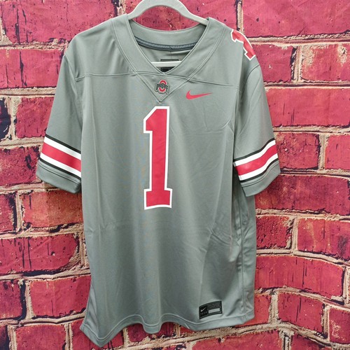 Ohio State Buckeyes Dark Grey Alternate Game Football Nike Jersey, Large