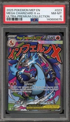 Pokemon Mega Charizard X ex Ultra-Premium Coll. Promo #023 PSA 8