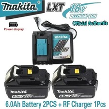 2 Batterie 18V 6.0Ah Makita + Caricabatterie BL1860B BL1850B BL1840 BL1830