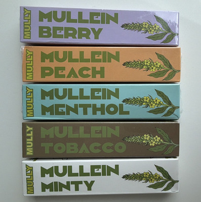 MULLY Mullein Aroma Diffuser 5-Pack 500 Inhalations Variety Minty Tobacco