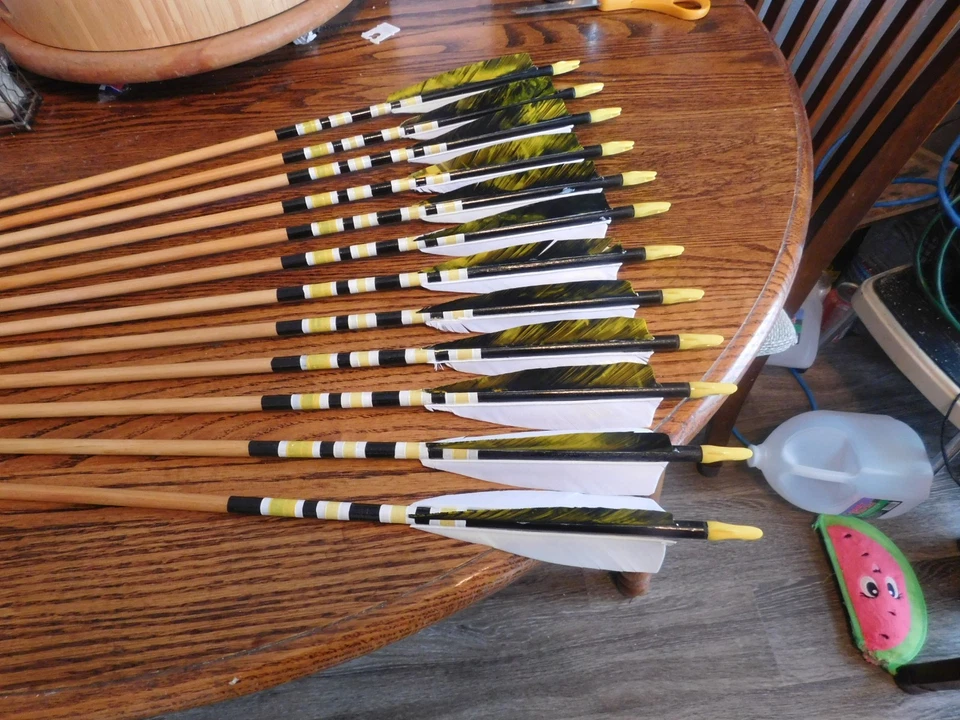 One Dozen New Matching Cedar Arrows - Image 2 of 4